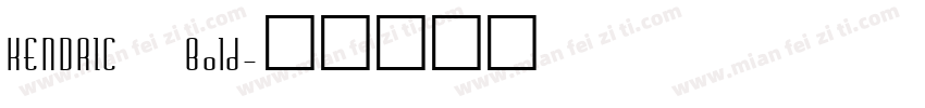 KENDRIC Bold字体转换